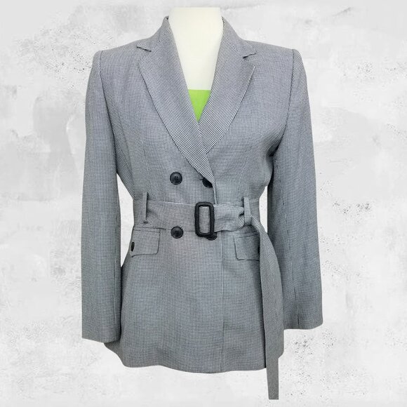 Le Suit Jackets & Blazers - LE SUIT GREY (Black & White) Safari Jacket Blazer